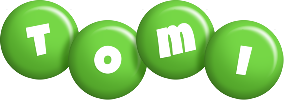 Tomi candy-green logo