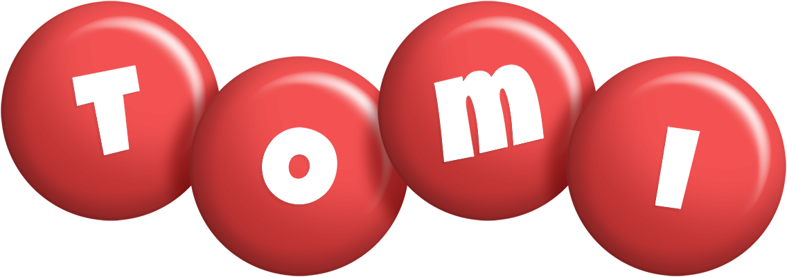 Tomi candy-red logo