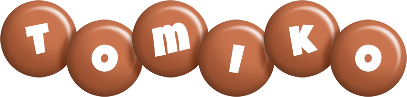 Tomiko candy-brown logo