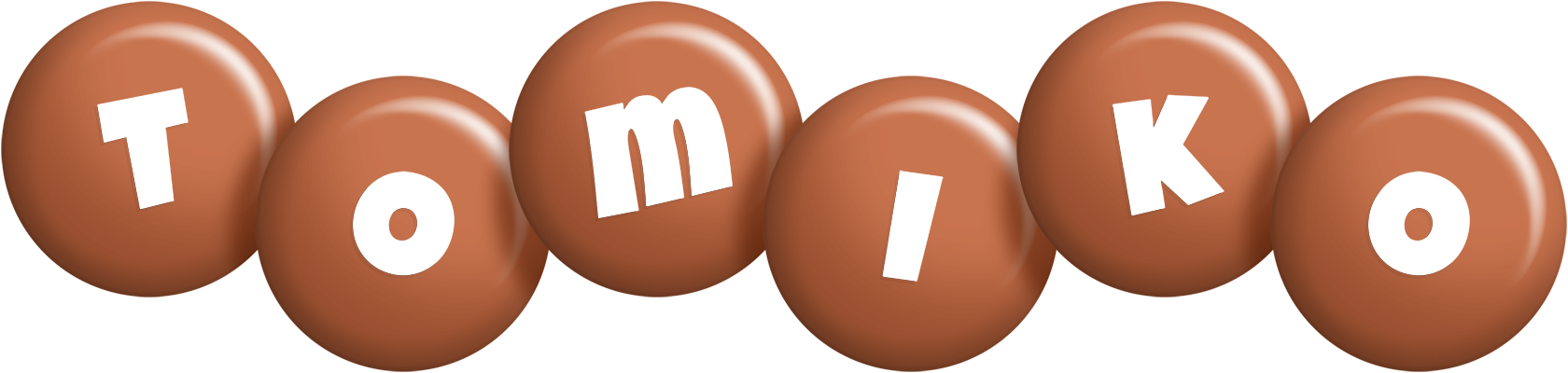Tomiko candy-brown logo