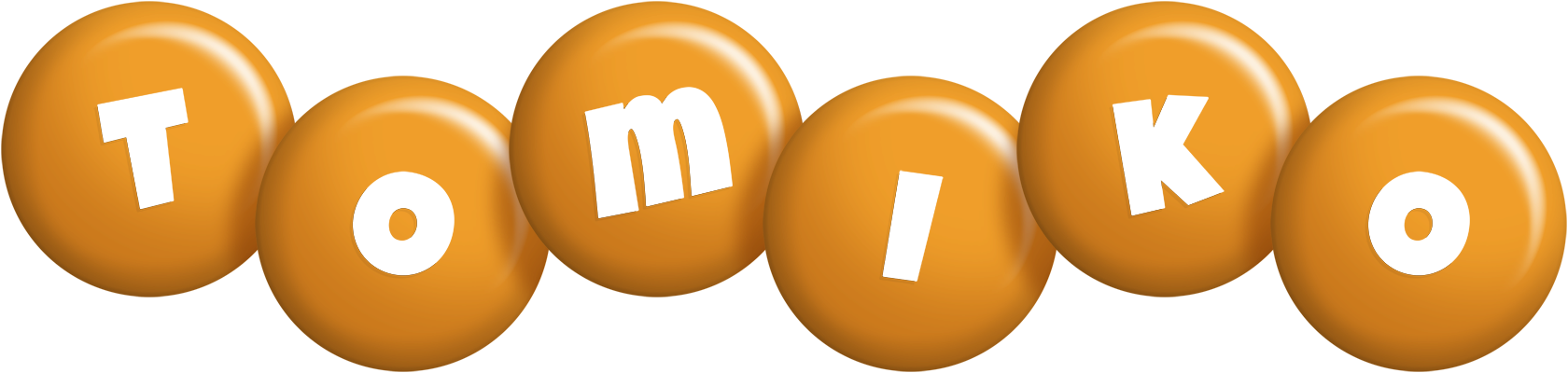 Tomiko candy-orange logo