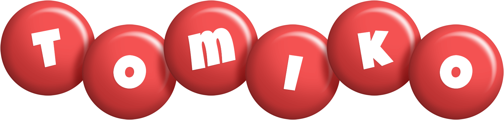 Tomiko candy-red logo