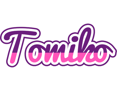 Tomiko cheerful logo