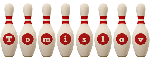 Tomislav bowling-pin logo