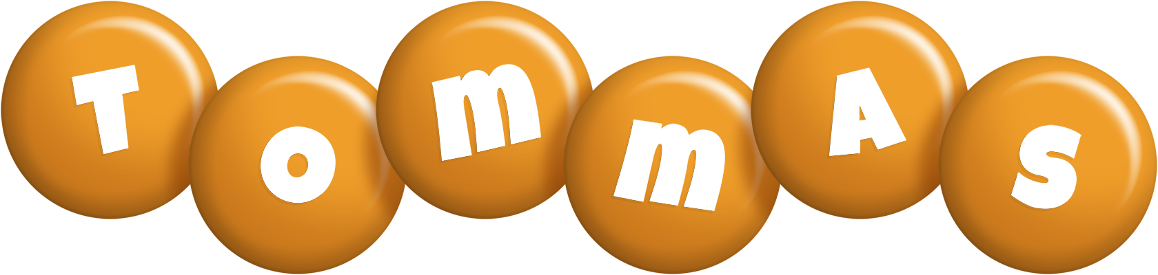 Tommas candy-orange logo
