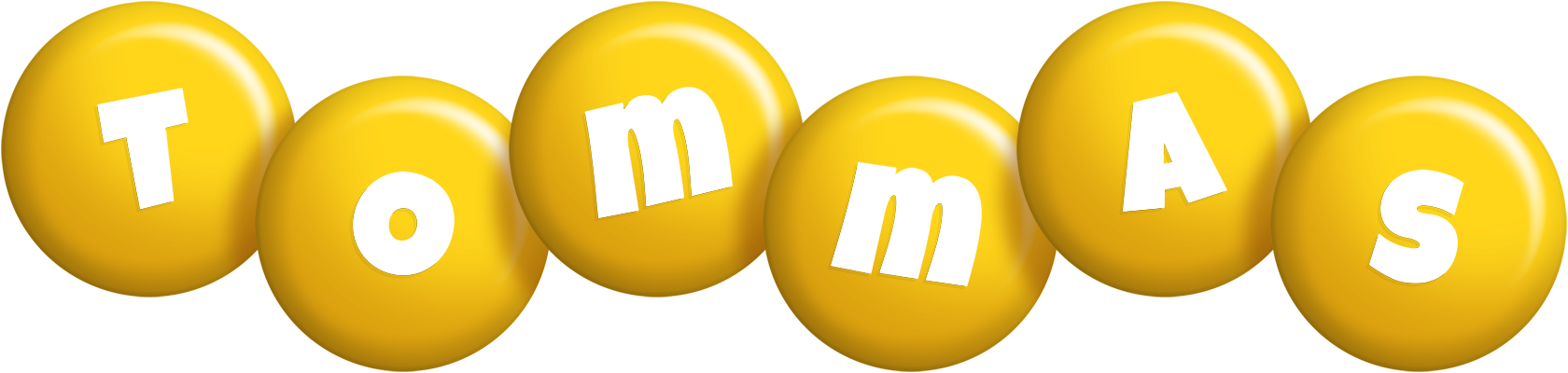 Tommas candy-yellow logo