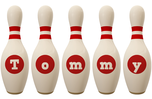 Tommy bowling-pin logo