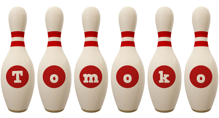 Tomoko bowling-pin logo