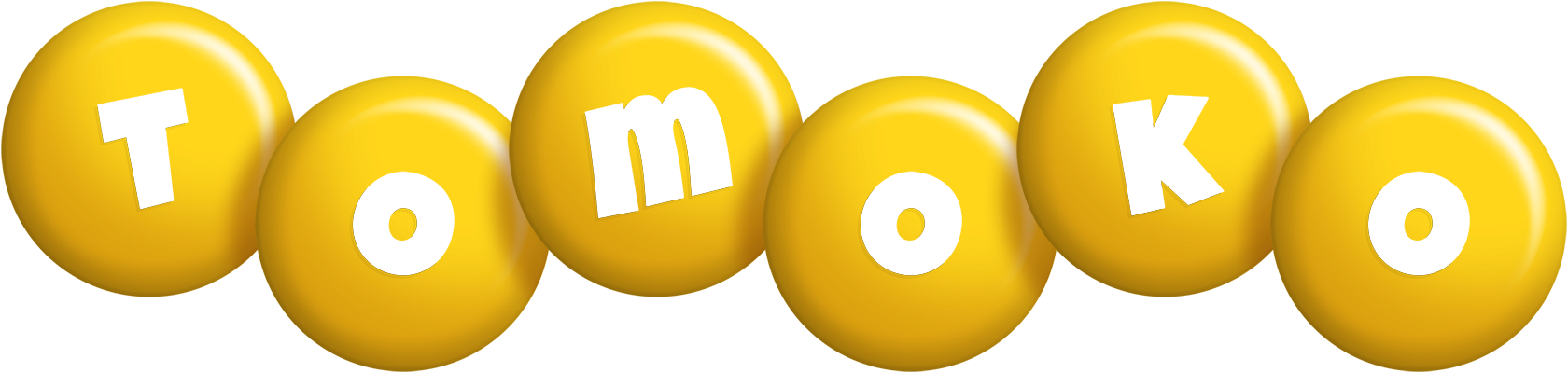 Tomoko candy-yellow logo
