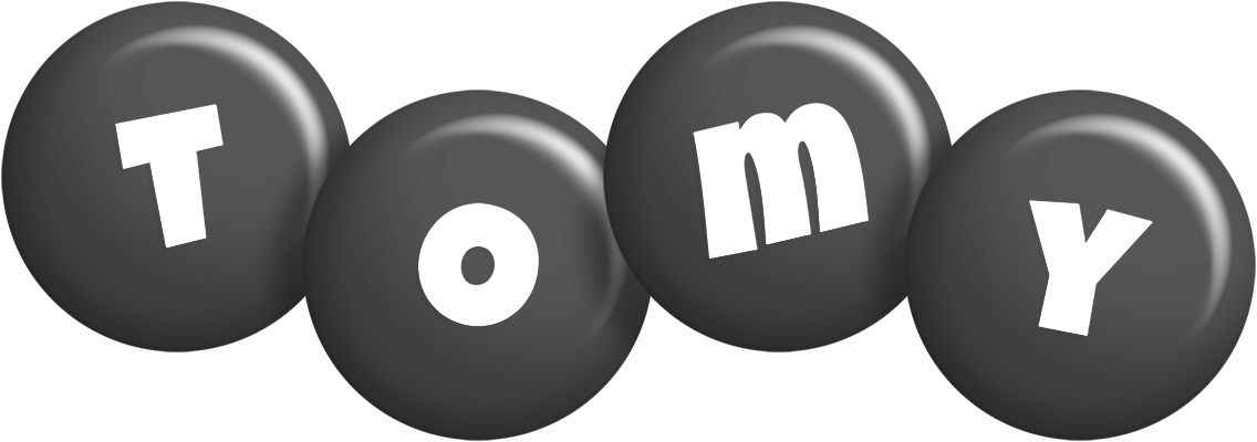 Tomy candy-black logo