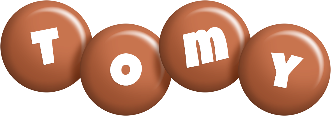 Tomy candy-brown logo