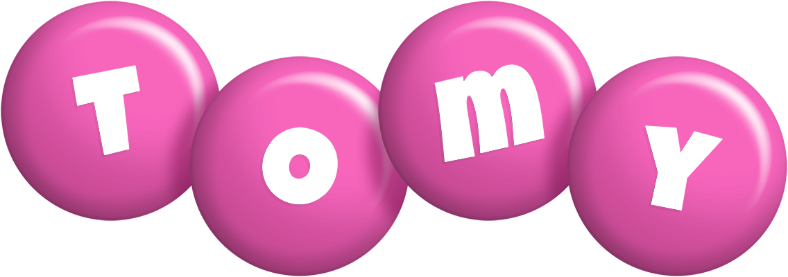 Tomy candy-pink logo