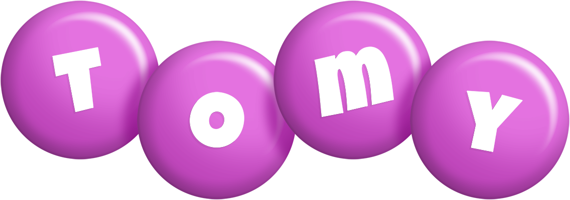 Tomy candy-purple logo