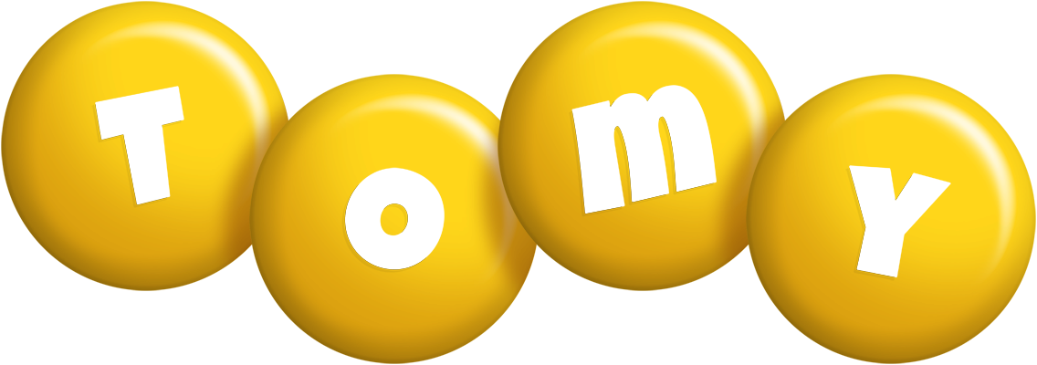 Tomy candy-yellow logo