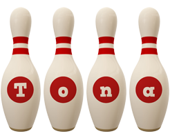 Tona bowling-pin logo