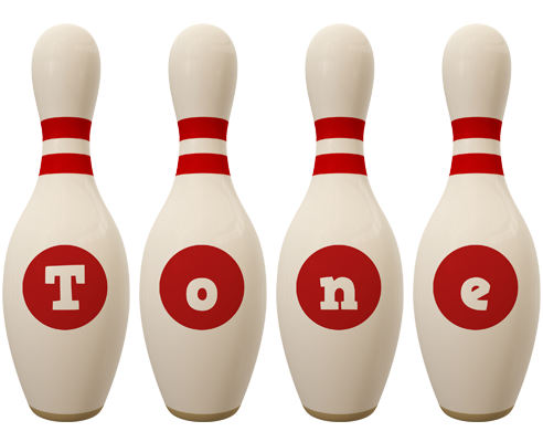Tone bowling-pin logo