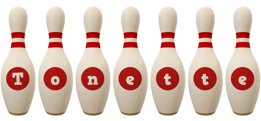 Tonette bowling-pin logo