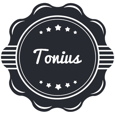 Tonius badge logo