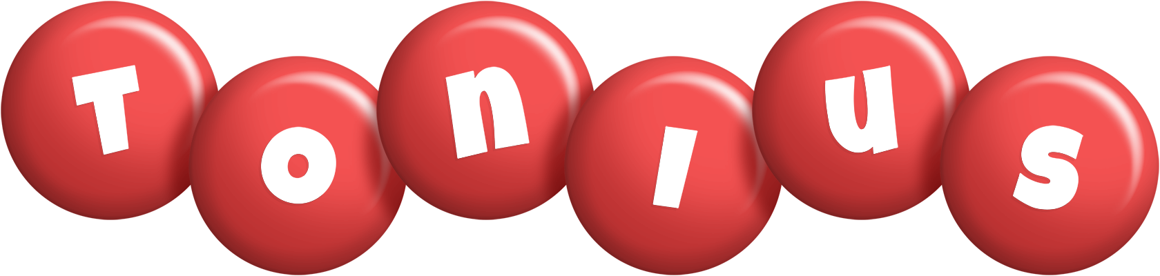 Tonius candy-red logo