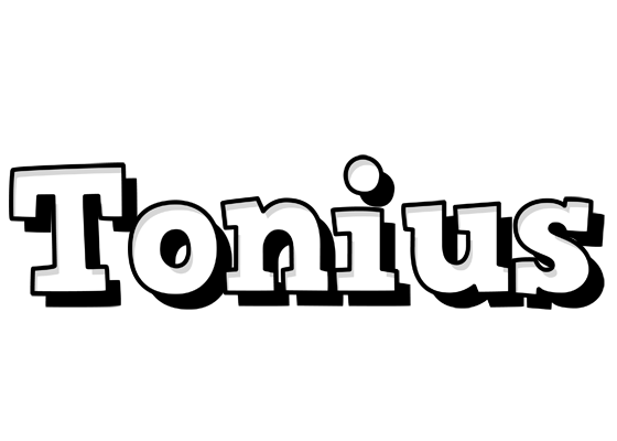 Tonius snowing logo
