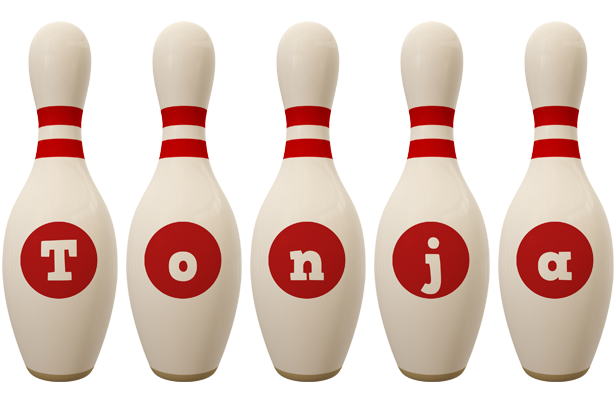 Tonja bowling-pin logo