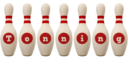Tonning bowling-pin logo