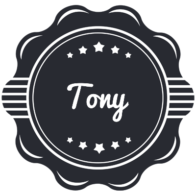Tony badge logo