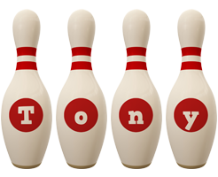 Tony bowling-pin logo