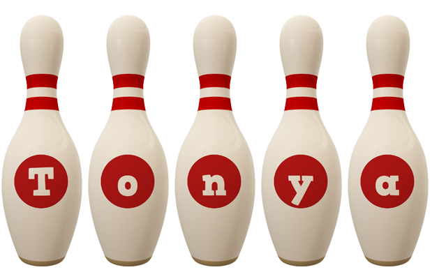 Tonya bowling-pin logo