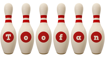 Toofan bowling-pin logo