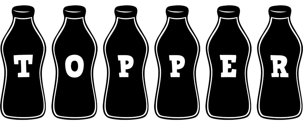 Topper bottle logo