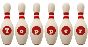 Topper bowling-pin logo