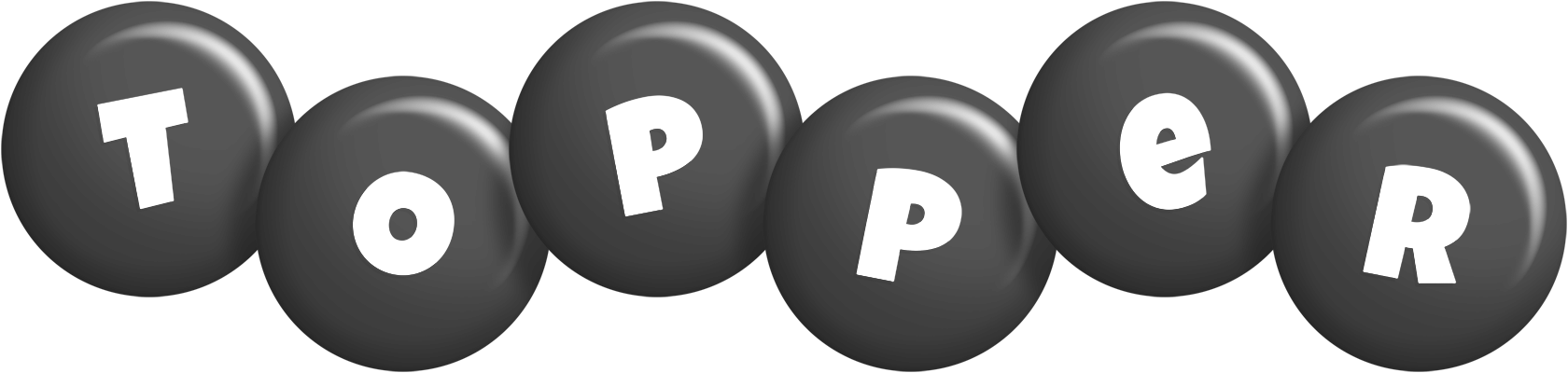Topper candy-black logo