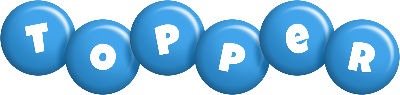 Topper candy-blue logo