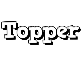 Topper snowing logo