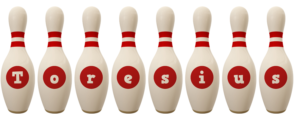 Toresius bowling-pin logo