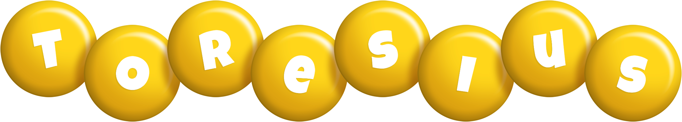 Toresius candy-yellow logo