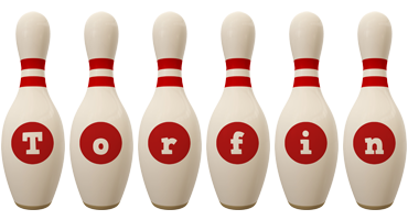 Torfin bowling-pin logo