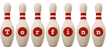 Torfinn bowling-pin logo