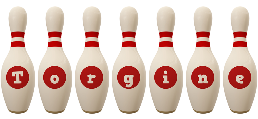 Torgine bowling-pin logo