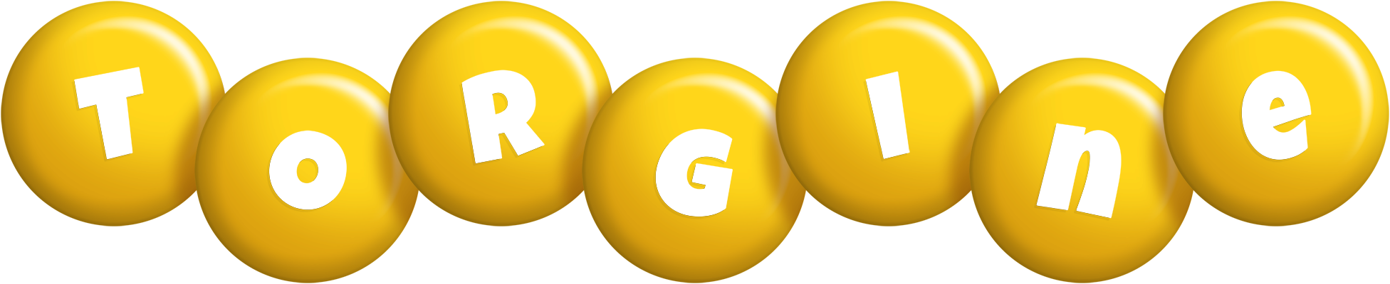 Torgine candy-yellow logo
