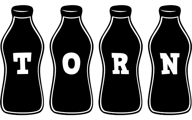 Torn bottle logo