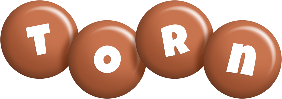 Torn candy-brown logo