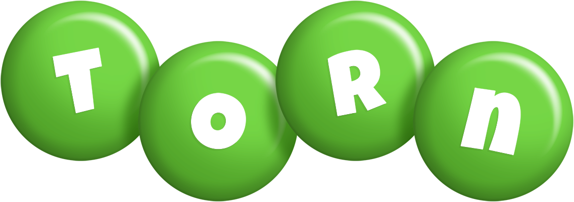 Torn candy-green logo