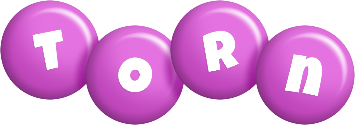 Torn candy-purple logo