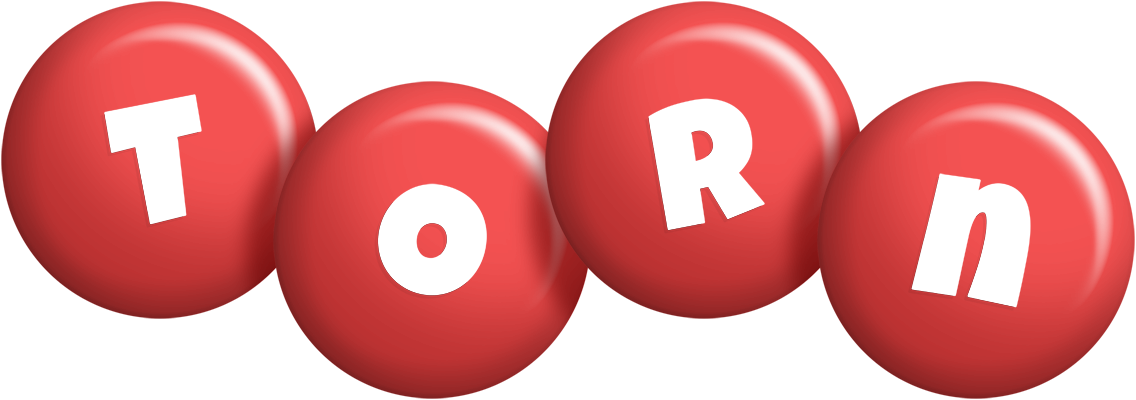 Torn candy-red logo