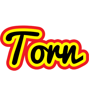 Torn flaming logo