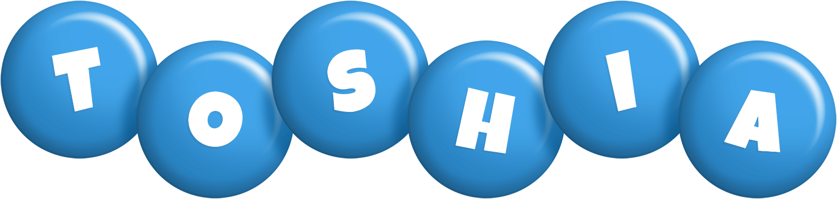 Toshia candy-blue logo