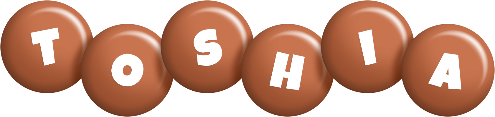 Toshia candy-brown logo