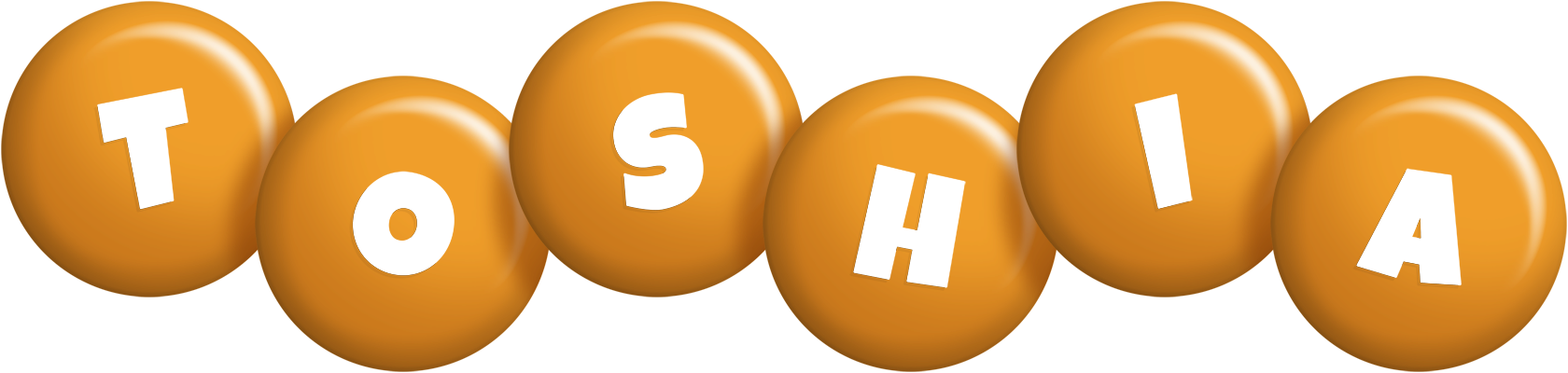 Toshia candy-orange logo